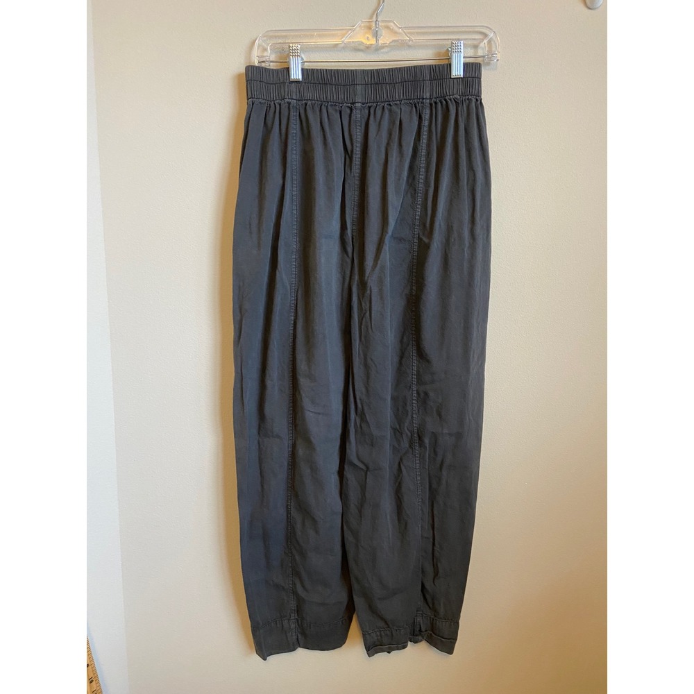 Free People Womens Grey Barrel Leg Elastic Waist Seam Detail Pants S - Picture 6 of 7